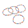 Baking Paint Glass Seed Beads Stretch Bracelets BJEW-JB04829-1