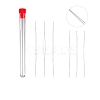 Tarnish Resistant Stainless Steel Collapsible Big Eye Beading Needles X-SENE-PW0013-02F-1