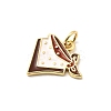 West Cowboy Brass Enamel Pendants KK-A268-04D-G-2