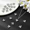 SHEGRACE Brass Micro Pave Cubic Zirconia Bees Charms XGR0165P-110P-5