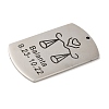 Non-Tarnish 304 Stainless Steel Pendants STAS-C098-01I-P-2