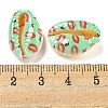 Printed Natural Shell Beads BSHE-G037-01-4