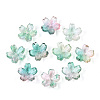 Baking Paint Transparent Glass Bead Caps DGLA-N014-06B-02-1