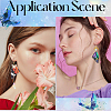 DIY Imitation Leather & Synthetic Moonstone Butterfly Dangle Earring Making Kits DIY-SC0026-33-5
