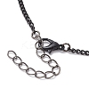Alloy Enamel Black & White Pendant Necklaces NJEW-JN05121-03-5