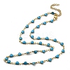 Ion Plating(IP) Golden 304 Stainless Steel Heart Link Chain Necklaces NJEW-E098-02G-03-1