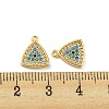 Brass Micro Pave Cubic Zirconia Charms KK-D090-02G-3