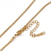 201 Stainless Steel Snake Chain Necklaces LS-NJEW-P268-A29-2X5-3