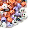Halloween Theme Plating Acrylic Beads OACR-CJC0009-08-9