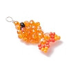 4Pcs 4 Colors Faceted Glass Pendants PALLOY-MZ00661-3