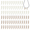 200Pcs 2 Colors Opaque Acrylic Pendants OACR-WR0001-08-1
