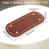 5Pcs 5 Colors Oval PU Leather Knitting Crochet Bags Nail Bottom Shaper Pad PURS-PH0001-21-2