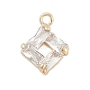 Rack Plating Brass with Cubic Zirconia Pendants LS-KK-Q018-05G-1
