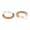 304 Stainless Steel Mesh Hoop Earrings EJEW-O096-09B-G-2