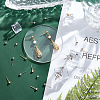 40Pcs 2 Colors Rack Plating Brass Stud Earring Findings KK-PH0004-80-5