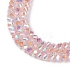 Electroplate Glass Beads Strands GLAA-Q105-04B-3