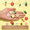 28Pcs 14 Styles Opaque Resin Pendants RESI-CJ0002-54-2
