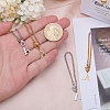 304 Stainless Steel Letter A Charms Pendant Decoration HJEW-GL00002-3
