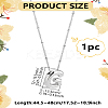 1pc Brass Chain with Alloy Letter Pendants Necklaces NJEW-LP0001-41G-P-2