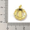 Virgin Mary Theme Rack Plating Brass Micro Pave Cubic Zirconia Pendants KK-C074-70G-02-3