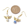 Angel Antique Golden Alloy & Resin Dangle Earrings EJEW-JE05686-10-3