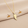 304 Stainless Steel Pendant Necklaces & Stud Earrings Sets WG82A44-41-1