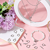 40Pcs 4 Styles 304 Stainless Steel Ring Toggle Clasps STAS-SC0007-38-4