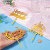 3Pcs 3 Styles Acrylic Cake Toppers FIND-TA0010-38B-6