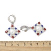 304 Stainless Steel Rhombus Hoop Earrings EJEW-A119-11P-5