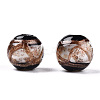 Handmade Gold Sand Lampwork Beads LAMP-T019-12mm-01-2