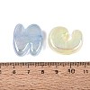 Luminous UV Plating Transparent Acrylic European Beads OACR-Q204-24-6