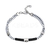 Synthetic Non-magnetic Hematite Beaded Bracelets BJEW-S156-03P-A-1