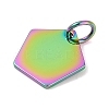 Ion Plating(IP) 304 Stainless Steel Stamping Blank Tag Charms STAS-I311-23RC-2