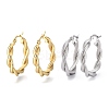 304 Stainless Steel Hoop Earring EJEW-F257-18-1
