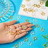 40Pcs 2 Colors Alloy Open Back Bezel Pendants FIND-CD0001-05-5