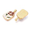 304 Stainless Steel Rhinestone & Enamel & ABS Imitation Pearl Pendants STAS-T072-86A-G-2