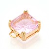 Brass Micro Pave Cubic Zirconia Charms KK-N261-24C-G-2