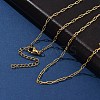 304 Stainless Steel Peanut Link Chain Necklaces for Women NJEW-U050-03G-1