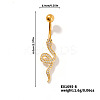 Shiny Brass Crystal Rhinestone Belly Button Rings CZ7821-8-1