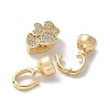 Brass Micro Pave Cubic Zirconia Fold Over Clasps KK-U052-13G-2