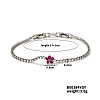Chic Minimalist Flower Brass Rhinestone Link Chain Bracelets BO9570-1-1