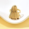304 Stainless Steel Open Cuff Ring for Women RJEW-A053-06G-09-2