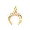 Brass Micro Pave Cubic Zirconia Pendants KK-D325-44G-1