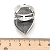 Adjustable Natural Labradorite Rings RJEW-P076-01-4
