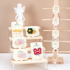 150Pcs 3 Styles Paper Hair Clip Display Cards CDIS-NB0001-37-5