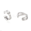 Brass Cuff Earrings EJEW-I249-20P-2