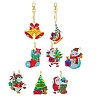 Christmas Theme DIY Diamond Painting Keychain Kit DRAW-PW0007-02E-1