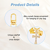 4Pcs 2 Styles Starfish & Cross Alloy Pendant Decoration HJEW-HS00001-4