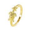 Brass Cuff Open Rings for Women WG48137-02-4