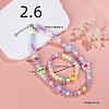 Rainbow Color Resin Beaded Stretch Bracelets & Necklaces for Kids WGBA309-04-1
